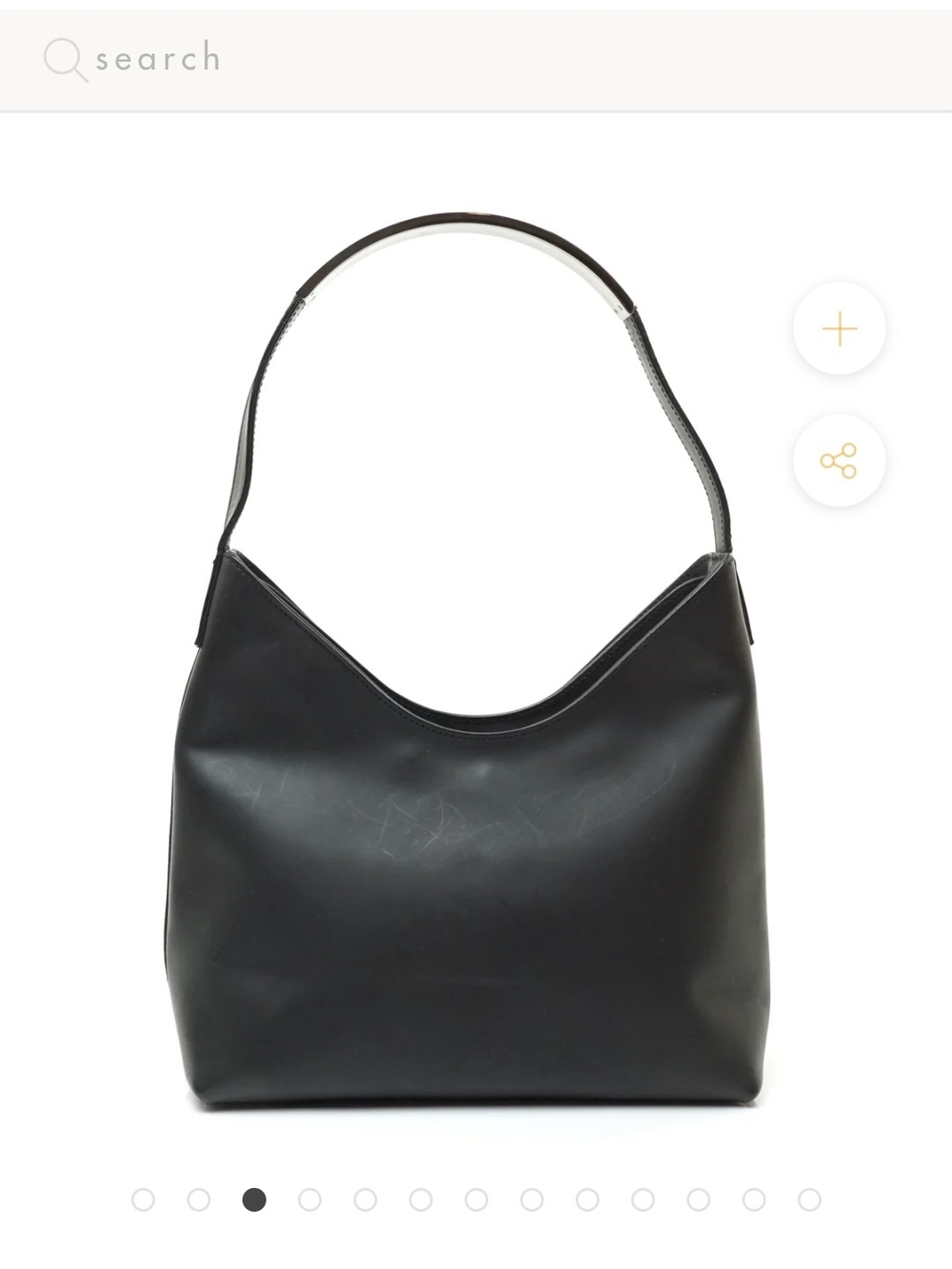 VINTAGE - Gucci Black Leather Shoulder Hobo Bag with Silver Metal Accent - Picture 3 of 16